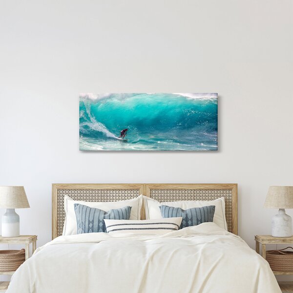 Slika surfera u valovima (120x50 cm)