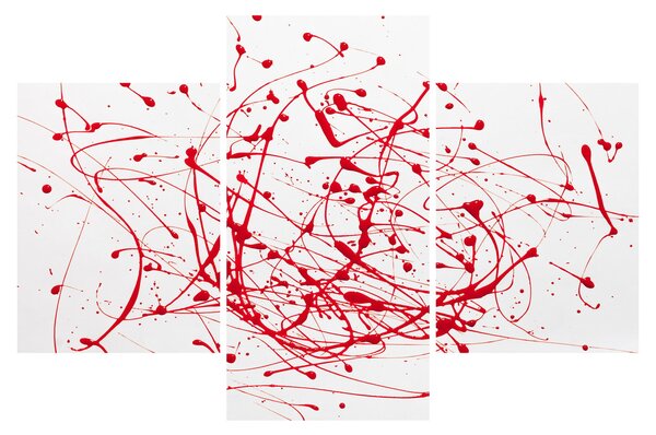 Slika tehnikom drippinga (90x60 cm)
