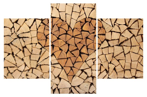 Slika - Srce od drveta (90x60 cm)