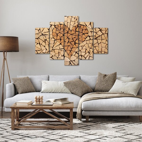 Slika - Srce od drveta (150x105 cm)