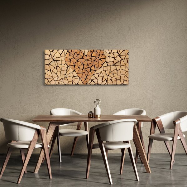 Slika - Srce od drveta (120x50 cm)