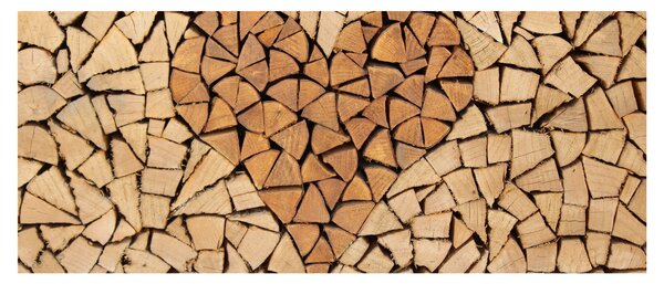 Slika - Srce od drveta (120x50 cm)