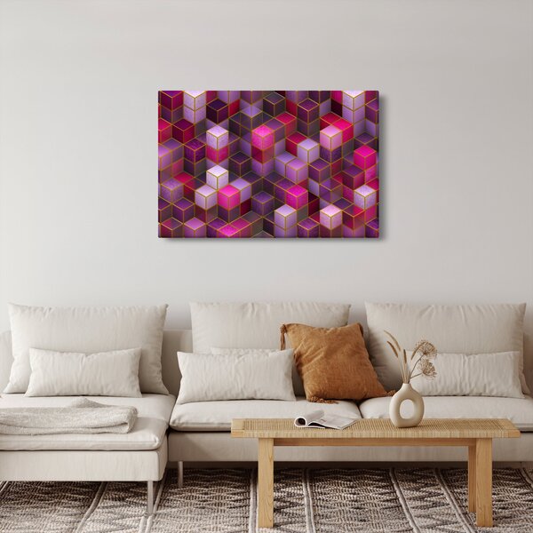 Slika ljubičastih kockica (90x60 cm)