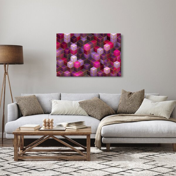 Slika ljubičastih kockica (90x60 cm)