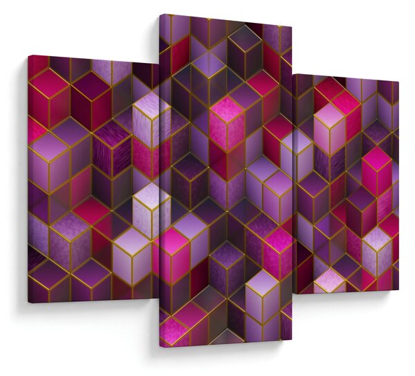 Slika ljubičastih kockica (90x60 cm)