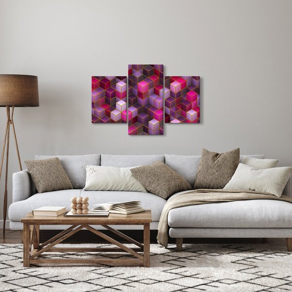 Slika ljubičastih kockica (90x60 cm)