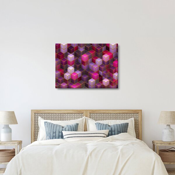 Slika ljubičastih kockica (70x50 cm)