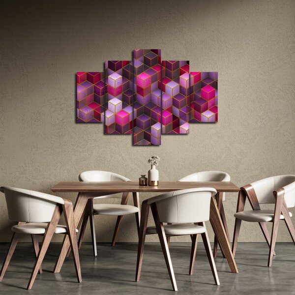 Slika ljubičastih kockica (150x105 cm)