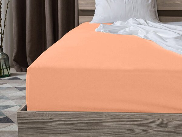 Jersey plahta za dječiji krevetic marelica 70 x 140 cm