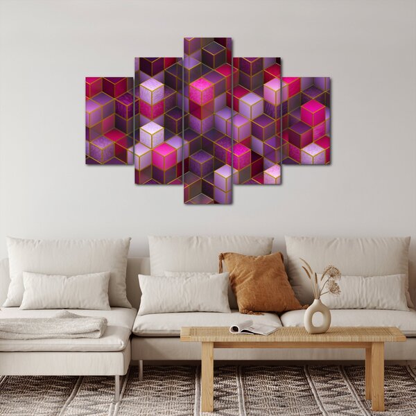 Slika ljubičastih kockica (150x105 cm)