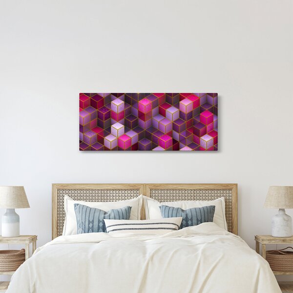 Slika ljubičastih kockica (120x50 cm)