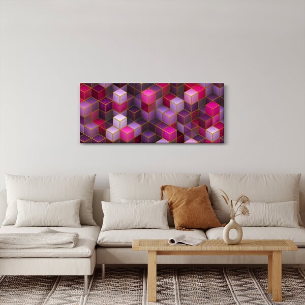 Slika ljubičastih kockica (120x50 cm)