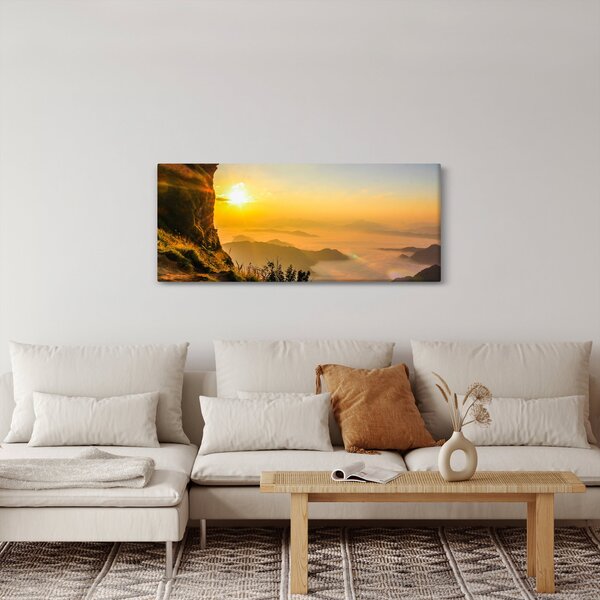 Slika doline u jutarnjoj magli (120x50 cm)