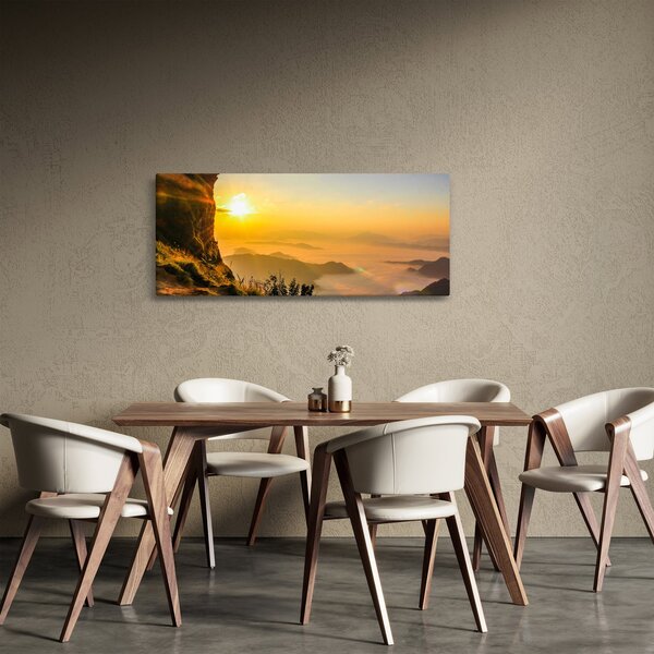 Slika doline u jutarnjoj magli (120x50 cm)