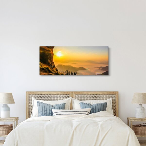 Slika doline u jutarnjoj magli (120x50 cm)