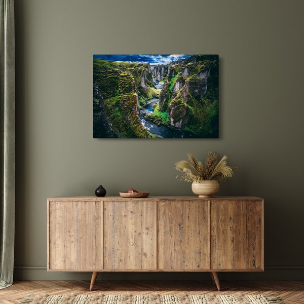 Slika - Rijeka u kamenoj dolini (90x60 cm)