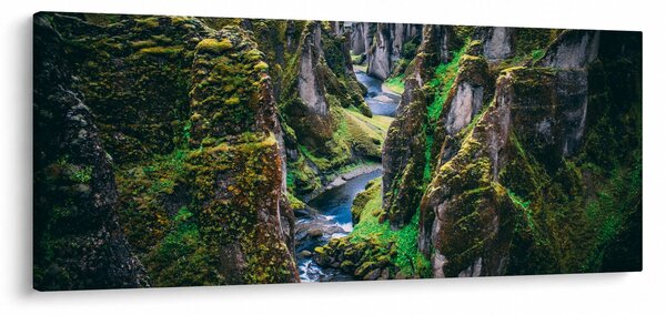 Slika - Rijeka u kamenoj dolini (120x50 cm)