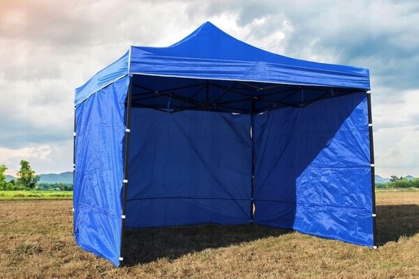 Šator za zabave s tri stijenke bez prozora Bijela 3m x 3m