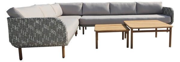 Siva vrtna lounge garnitura od umjetnog ratana za 6 Norheim - Bonami Selection