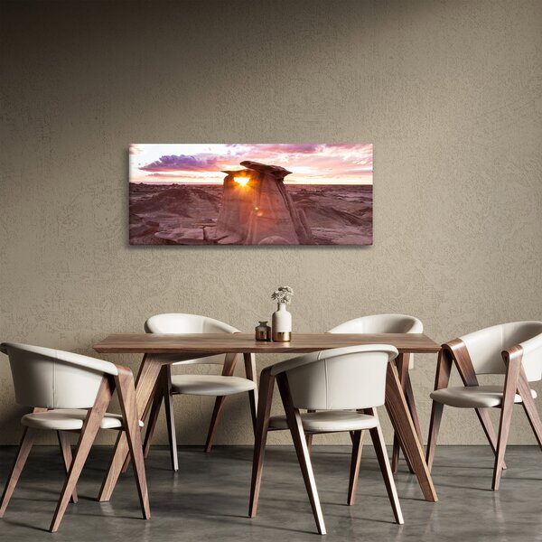 Slika - zalazak sunca u pustinji (120x50 cm)