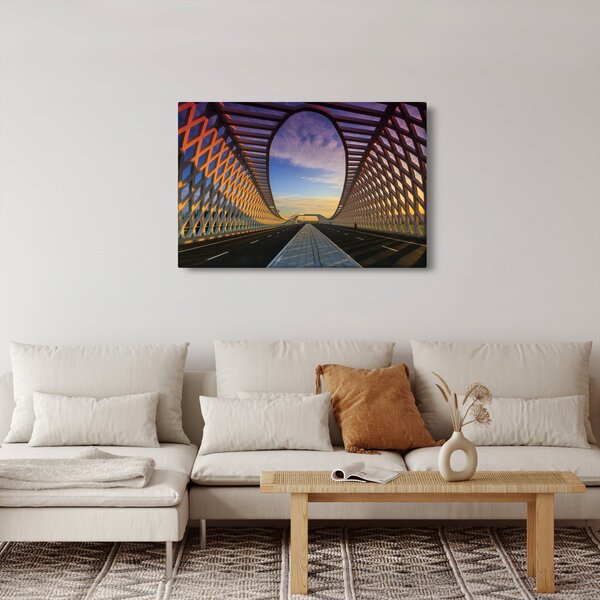 Slika moderne arhitekture mosta (90x60 cm)