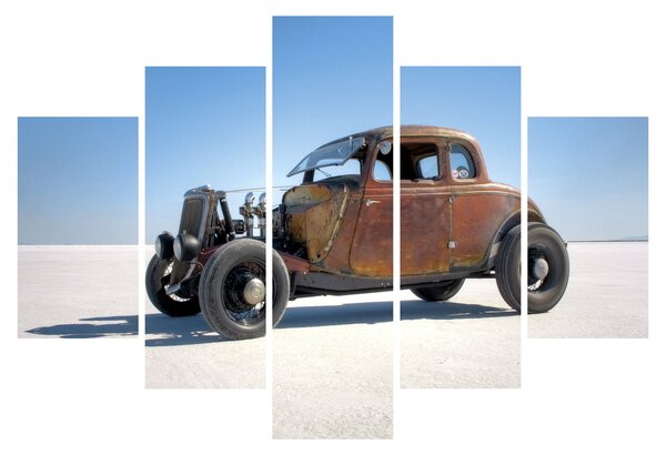 Slika automobila u pustinji (150x105 cm)