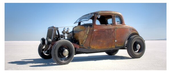 Slika automobila u pustinji (120x50 cm)