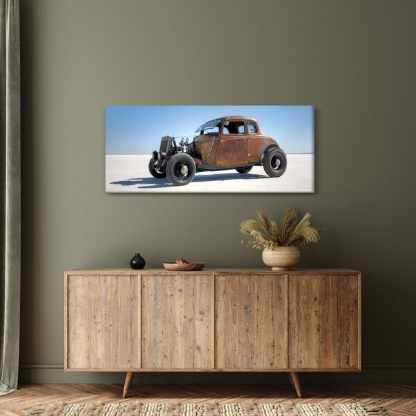 Slika automobila u pustinji (120x50 cm)