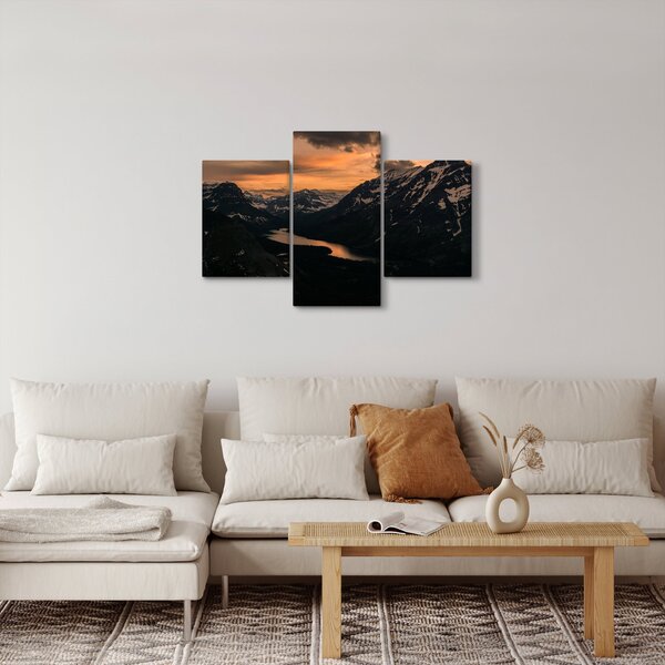 Slika jezera između planina (90x60 cm)