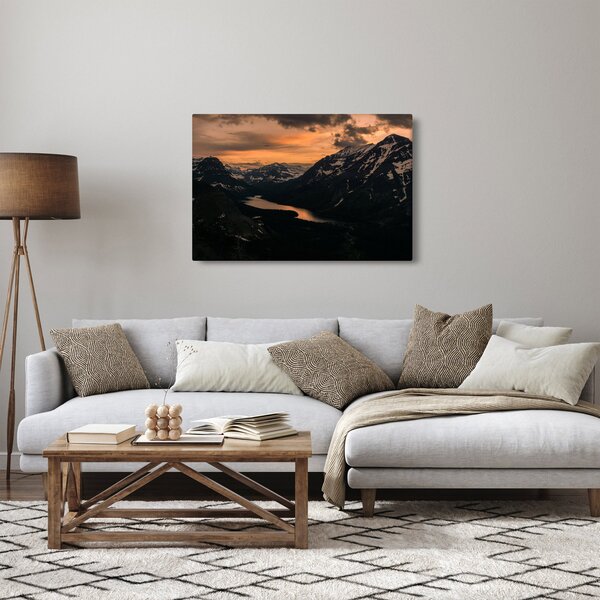Slika jezera između planina (90x60 cm)