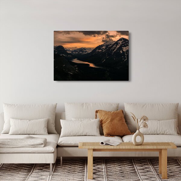 Slika jezera između planina (90x60 cm)