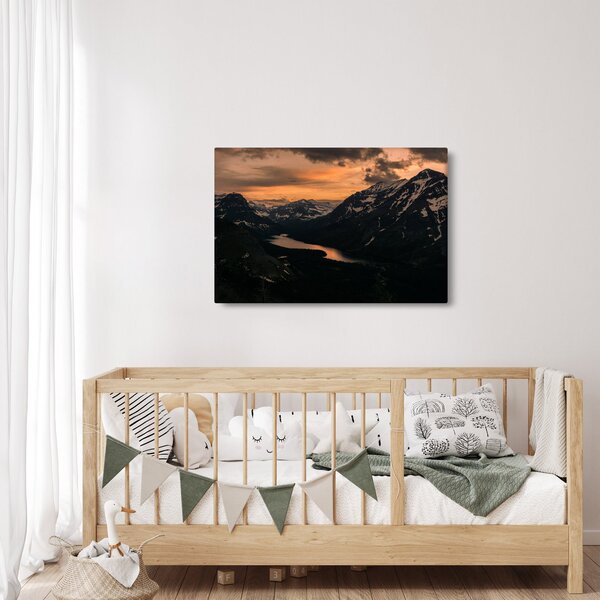 Slika jezera između planina (90x60 cm)