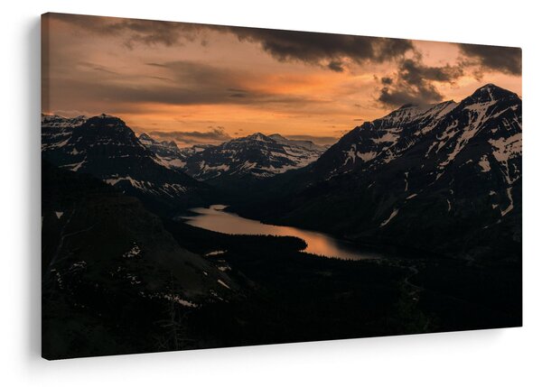 Slika jezera između planina (90x60 cm)