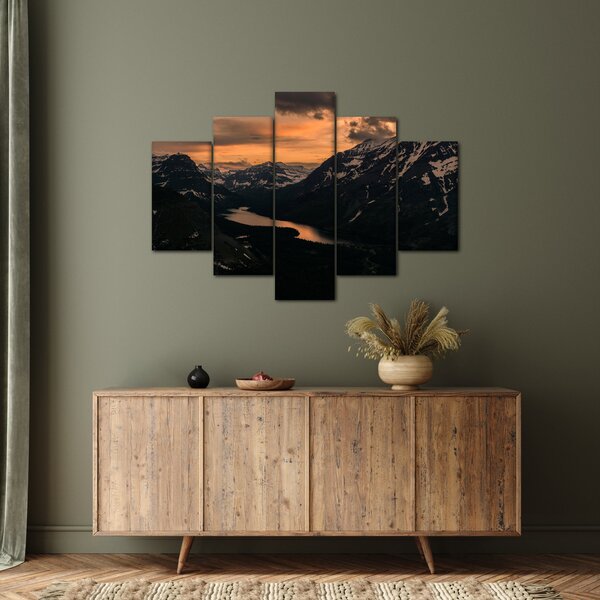 Slika jezera između planina (150x105 cm)