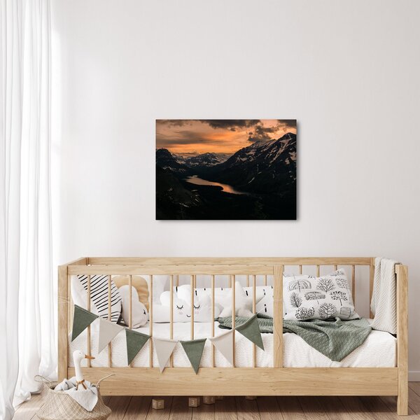 Slika jezera između planina (70x50 cm)