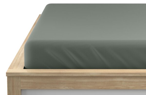 Jersey plahta tamno zelena 90 x 200 cm