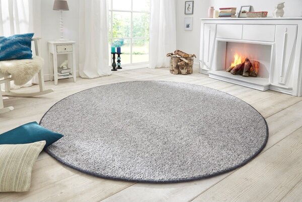 Sivi okrugli tepih ø 200 cm Wolly – BT Carpet
