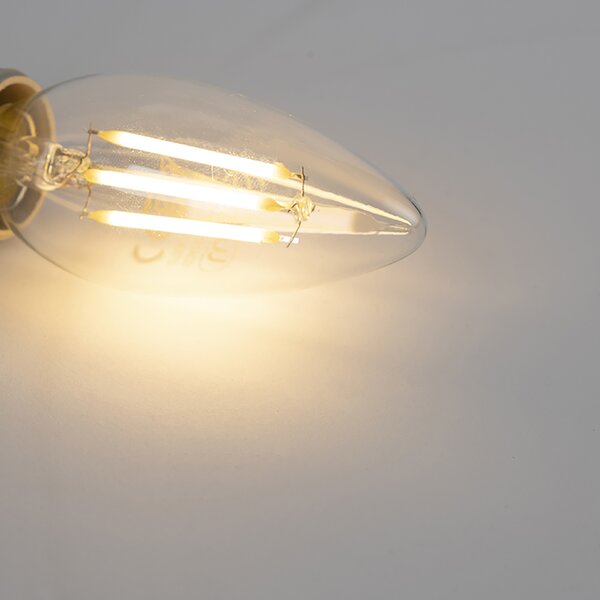 Set od 5 E14 prigušivih LED žarulja sa žarnom niti B35 prozirne 3W 250lm 2700K