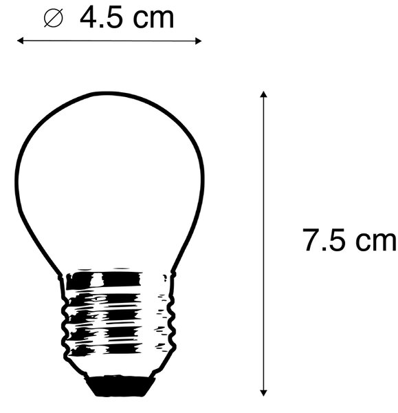 Set od 5 prigušivih LED žarulja sa žarnom niti E27 3W 250lm 2700K