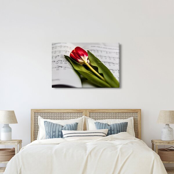 Slika crvenog tulipana (90x60 cm)