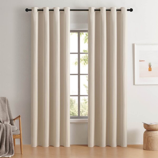 Zavjese u setu Blackout Canvas Light Beige (2 kom) 135x250