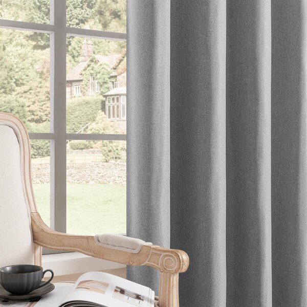 Zavjese u setu Blackout Canvas Light Grey (2 kom) 135x250