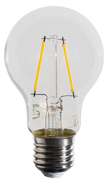 Set od 5 E27 LED žarulja A60 prozirne 3W 320 lm 2700K