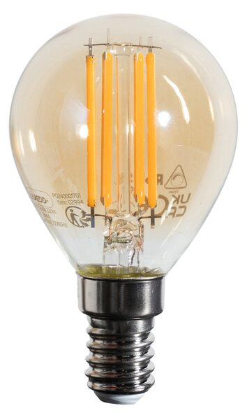 Set od 5 E14 LED žarulja G45 zlatne 2W 180 lm 2100K