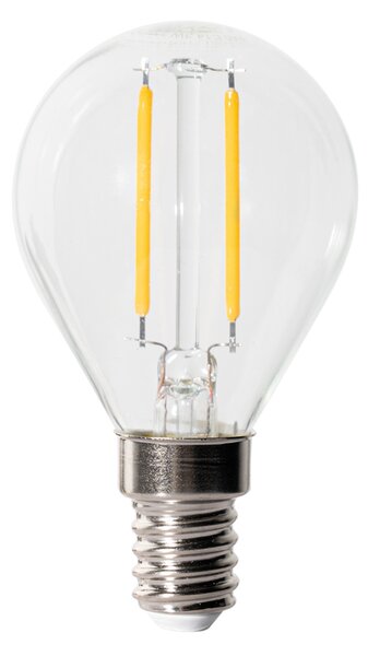 Set od 5 E14 prigušivih LED žarulja P45 prozirno staklo 3W 250 lm 2700K