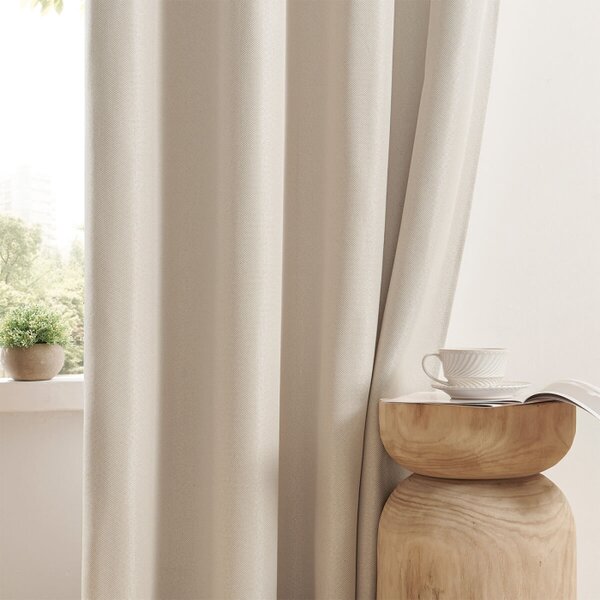 Zavjese u setu Blackout Canvas Light Beige (2 kom) 135x250