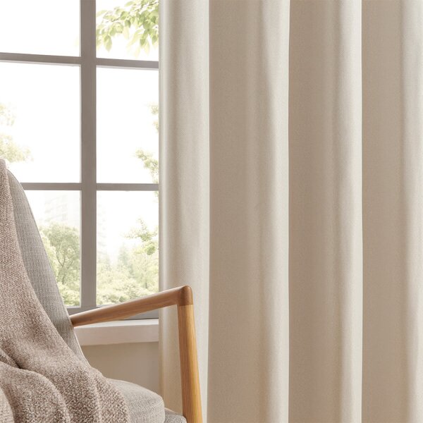 Zavjese u setu Blackout Canvas Light Beige (2 kom) 135x250