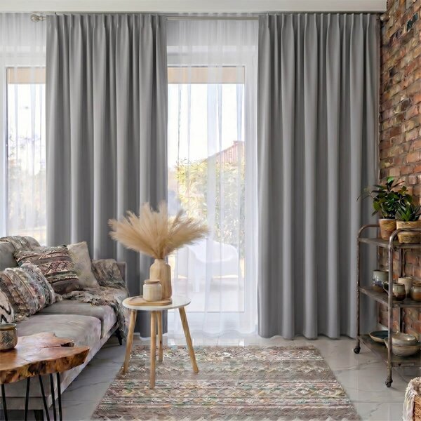 Zavjese u setu Blackout Grey (2 kom) 140x260