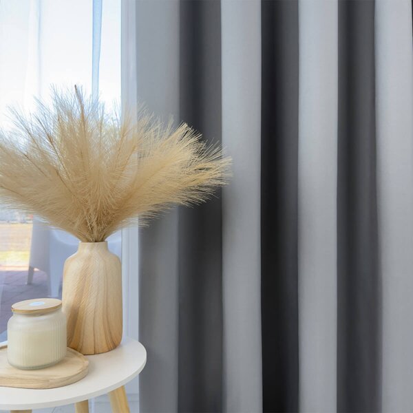 Zavjese u setu Blackout Grey (2 kom) 140x260