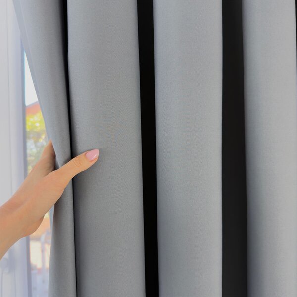 Zavjese u setu Blackout Grey (2 kom) 140x260